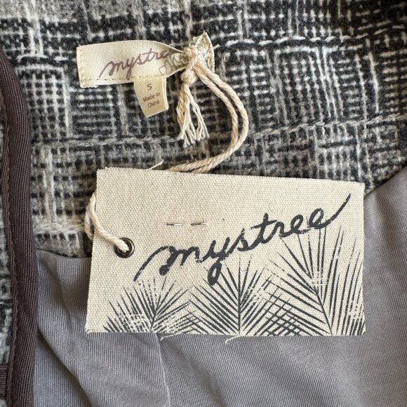 NWT Mystree Plaid Tweed Open Front Jacket - Small - Picture 7 of 8